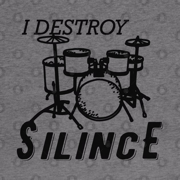 Drummer - I destroy silence by KC Happy Shop